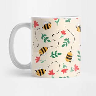 Bee Pattern - Spring Colors Mug